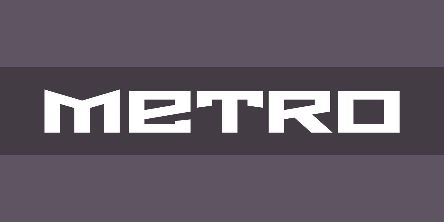 Beispiel einer Metro-Schriftart